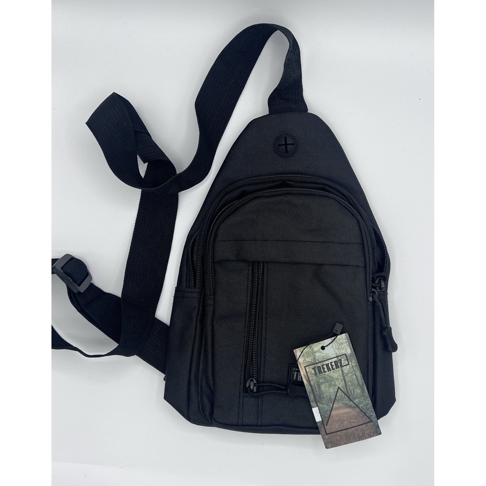 Black Sling Backpack - Compact Crossbody Bag for Men